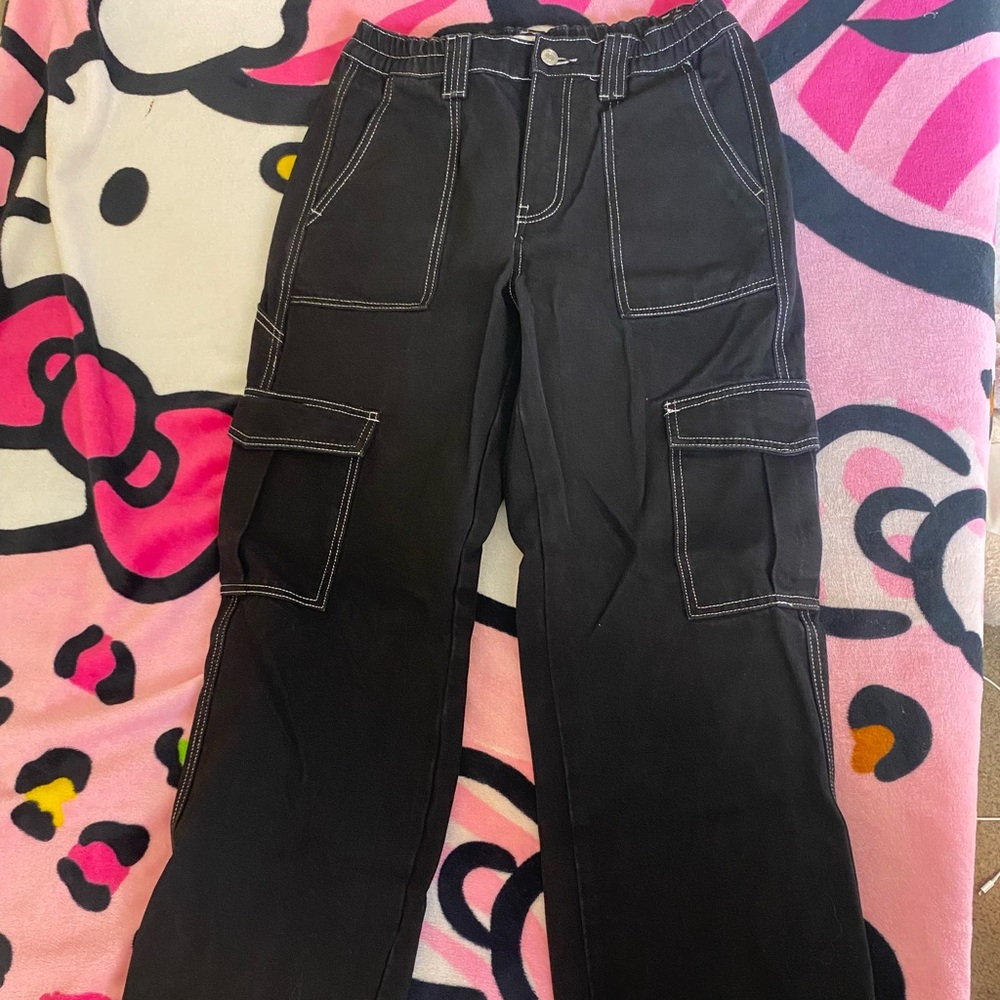 Simple Society |Black Relaxed Fit Cargos